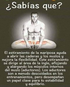 Descripción de las ventajas de l estiramiento de la mariposa